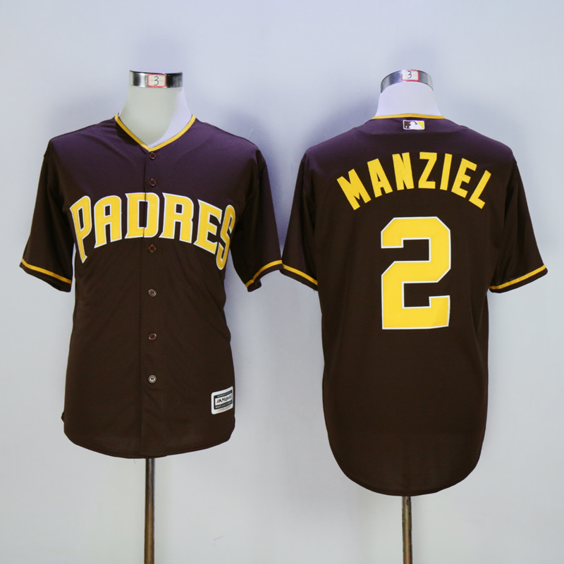 Men San Diego Padres #2 Manziel brown Game MLB Jerseys